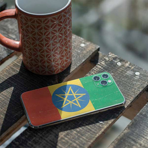Ethiopia Flag Distressed iPhone 11 Pro Max Skin